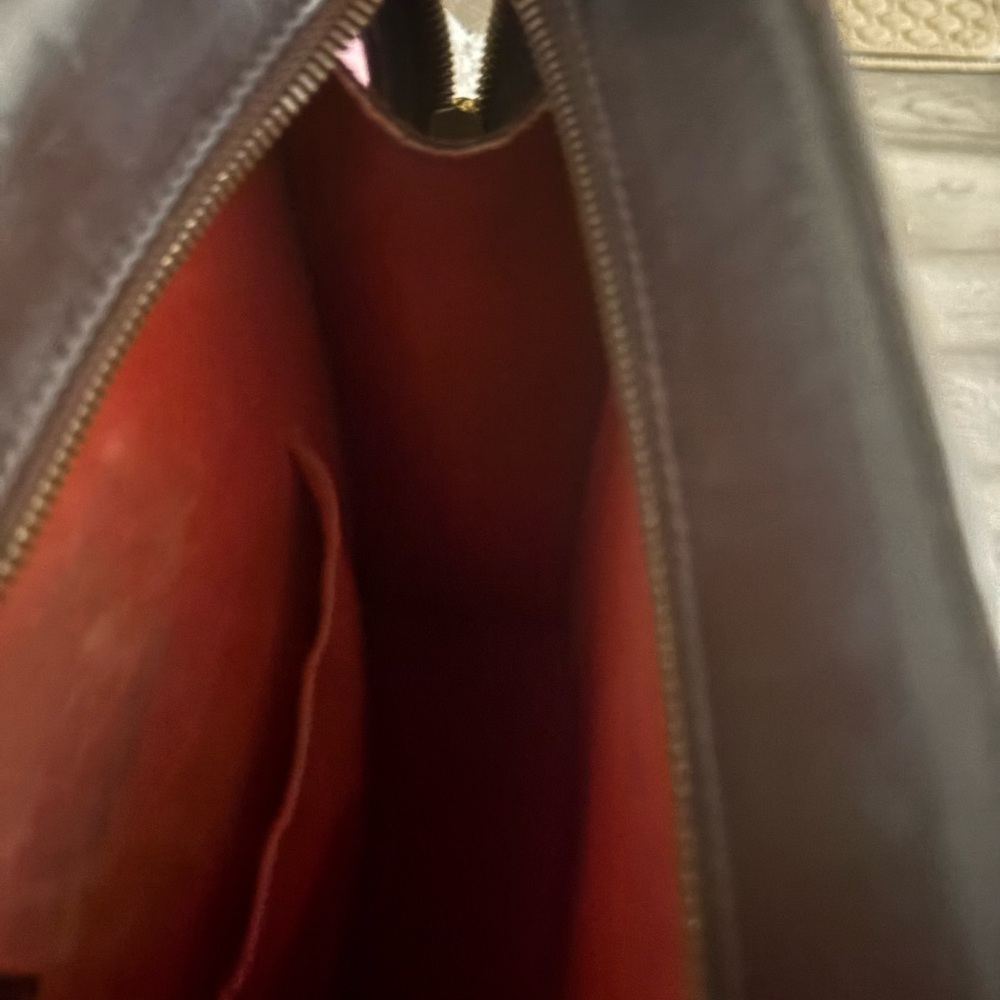 Louis Vuitton red Interior Leather Bag some corner damage - Picture 12 of 15